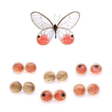 Load image into Gallery viewer, Pink & Gold Glass Studs