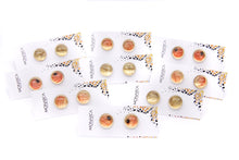 Load image into Gallery viewer, Pink & Gold Glass Studs