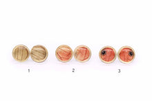 Load image into Gallery viewer, Pink & Gold Glass Studs