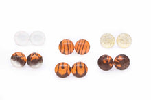 Load image into Gallery viewer, Orange Tip Wing Glass Studs
