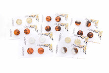 Load image into Gallery viewer, Orange Tip Wing Glass Studs