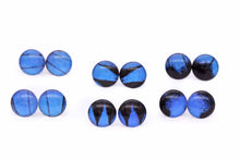 Load image into Gallery viewer, Blue Emperor Glass Studs