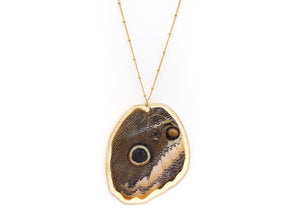 Owl Butterfly Wing Necklace