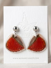 Load image into Gallery viewer, Red Wing Earrings Silver Post