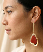 Load image into Gallery viewer, RED WING GOLD BAR EARRINGS