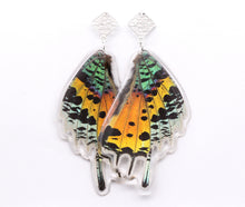 Load image into Gallery viewer, SUNSET MOTH FILIGREE EARRINGS