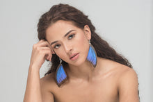 Load image into Gallery viewer, Filigree Earrings - Blue Morpho Forewings