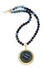 Load image into Gallery viewer, Agate Necklace - Peacock Feather