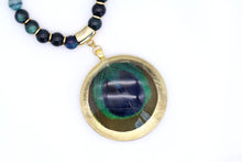 Load image into Gallery viewer, Agate Necklace - Peacock Feather