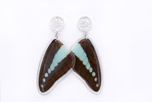 Load image into Gallery viewer, Filigree Pin Earrings - Turquoise Wings