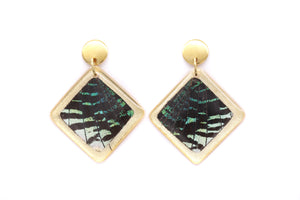 Geometric Leilus Earrings - Diamond Gold