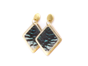 Geometric Leilus Earrings - Diamond Gold