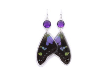 Load image into Gallery viewer, Amethyst Earrings. - Purple Wings