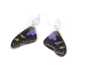 Opalite Earrings - Purple Wings