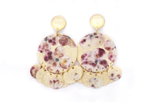 Load image into Gallery viewer, Gold Hydrangea Earrings