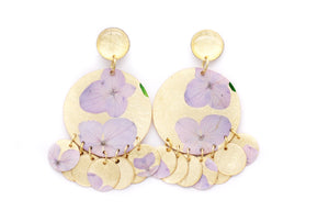 Gold Hydrangea Earrings