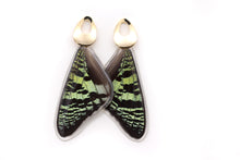 Load image into Gallery viewer, Green Sunset Earrings - 24k Gold Plated Post