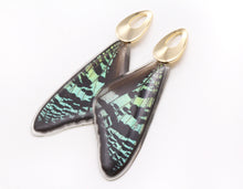 Load image into Gallery viewer, Green Sunset Earrings - 24k Gold Plated Post