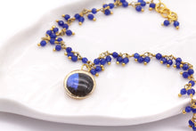 Load image into Gallery viewer, Cluster Chain Bracelet - Lapis