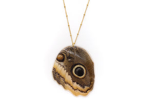 Owl Butterfly Wing Necklace