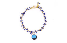 Load image into Gallery viewer, Cluster Chain Bracelet - Lapis